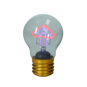 Mushroom Glass <b>Light</b> <b>Bulb</b> E26 Base LED Decorative Filament <b>Bulb</b> For Home <b>Decor</b> - Product Image 1