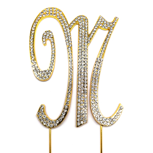 Wholesale Fashion Capital English <strong>Letters</strong> <strong>a</strong> to Z Crystal Rhinestone <strong>Cake</strong> Topper <strong>for</strong> Birthday Party <strong>Cake</strong> Decoration - Product Image 4