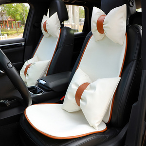 Coussins de siège de voiture en coton et lin, antidérapants, toutes saisons, ensemble d'oreillers décoratifs pour accessoires intérieurs de voiture - Product Image 2