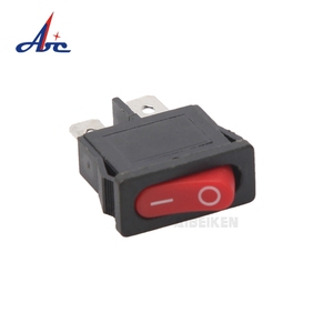 Tự động thiết lập lại đèn đỏ 220VAC đẩy <span class=keywords><strong>Rocker</strong></span> chuyển mạch bộ phận ngắt mạch 5-20a nhiệt quá tải bảo vệ chuyển đổi với ngắn thiết bị đầu cuối - Product Image 1