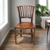 Mueble étnico de madera de teca, silla de comedor antigua