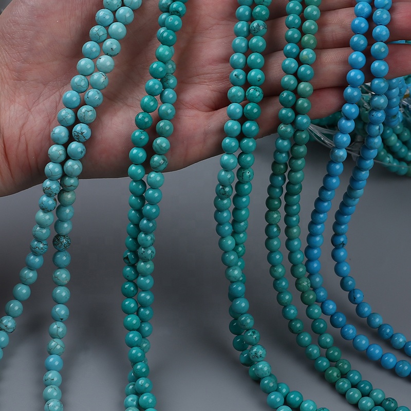 Groothandel 6Mm Blauw Groen Turquoise Edelsteen Ronde Natuursteen Kralen Strengen Goedkope Prijs