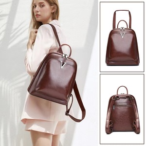 Wholesale New Custom <b>Leather</b> <b>Large</b> Capacity College Travel <b>Backpack</b> Women's <b>Backpacks</b> - Product Image 2