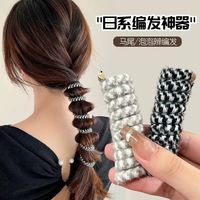Nouveau fil d'hiver fil téléphonique cheveux cravate élastique élastique nouveaux accessoires de cheveux pour les femmes