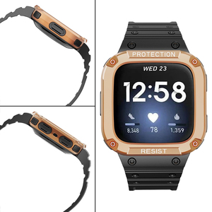 Étui et bracelet de montre tout-en-un en TPU premium + PC transparent pour <span class=keywords><strong>Fitbit</strong></span> Watch <span class=keywords><strong>Versa</strong></span> 1 2 3 4 <span class=keywords><strong>Lite</strong></span> Sense Smart Band - Product Image 3