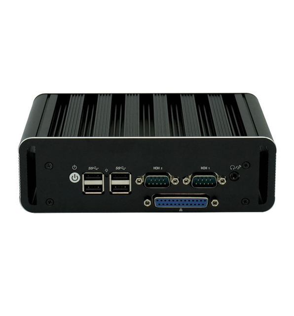 Fanless Mini PC Micro Computer I3 I5 I7 IPC107 Small Form Factor Industrial PCs 2 LAN 2 Serial COM Port 1 Parallel LPT Mini Pcs