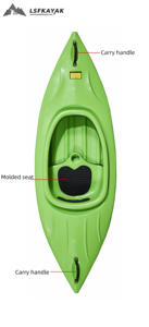 Lsf 2.64M ngồi-trong <span class=keywords><strong>Kayak</strong></span> nhựa thuyền cho người mới bắt đầu cho câu cá thể thao dưới nước hồ sông bền LLDPE hull chất liệu - Product Image 3