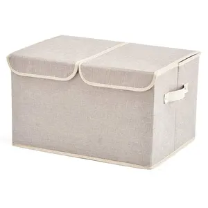 Papelera plegable grande para perros, caja de almacenamiento de juguetes, cesta de lona, Organizador