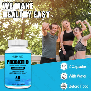 300 mil millones de UFC para apoyar su <span class=keywords><strong>sistema</strong></span> digestivo modelo de <span class=keywords><strong>sistema</strong></span> digestivo humano suplemento de probióticos Cápsula dura vegetal - Product Image 4