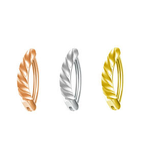 Nouveau produit-surface lisse, style minimaliste et unique, anneau tressé clouté de diamants pour <span class=keywords><strong>piercing</strong></span> au <span class=keywords><strong>nombril</strong></span> de la femme - Product Image 6