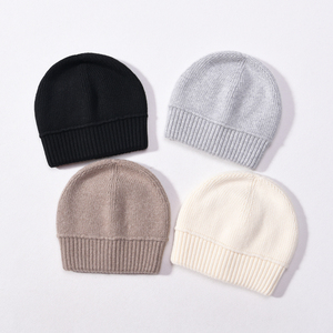 <span class=keywords><strong>Bonnet</strong></span> d'hiver en cachemire épais et doux Jxwatcher, tricoté, chaud, double couche, sans revers, style décontracté, personnalisé, uni, ample, pour femmes - Product Image 6