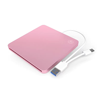 Lecteur DVD externe à insertion par fente USB 3.0 Type-C, lecteur optique CD DVD à ventouse, graveur/lecteur DVD +/-RW portable pour ordinateur portable