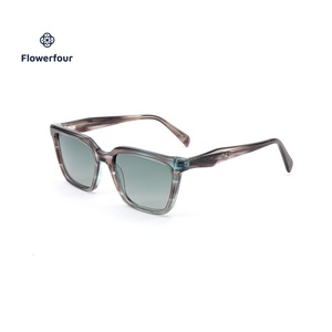 Flowerfour AT6111 Siyah Kare Güneş Gözlüğü Erkekler Kadınlar için Unisex Klasik Asetat Güneş Gözlükleri Moda Gözlük UV400 - Product Image 5