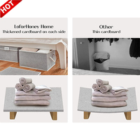 Bacs pliables de haute qualité pour organisateurs de placard à la maison avec couvercles grandes boîtes de rangement en corde de coton