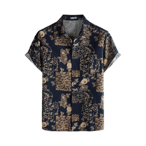 <span class=keywords><strong>เสื้อ</strong></span>ลำลองแขนสั้นพิมพ์ลายวินเทจสำหรับผู้ชาย, <span class=keywords><strong>เสื้อ</strong></span>ผ้าฝ้ายลินินสไตล์วินเทจสำหรับฤดูร้อน - Product Image 1