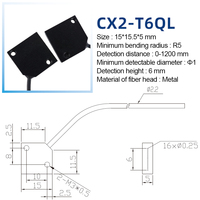 Capteur à fibres optiques Chanko CX2-T6QL 1200mm, matrice de fibres optiques à large zone, tête de commutation à faisceau traversant