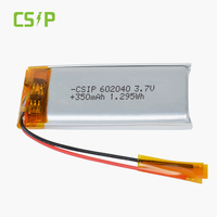 Batterie Lipo 602040 3.7V 350mAh Batterie Li-Polymère Rechargeable 502040 300mAh 602540 400mAh 702040 500mAh 802040 600mAh Personnalisée
