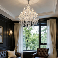 Lustre en cristal minimaliste français Meerosee, lampe en verre courbé créatif, luminaire de style rétro MD98121