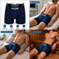 Caleçon Boxer Ergonomique et Élastique à Ventilation Chaude pour Hommes, avec Compresse Froide, pour Refroidissement des Testicules, Sans Coutures, Performance Standard