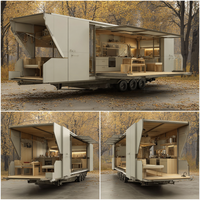 Maison en acier préfabriquée moderne de 40 pieds, 3 chambres, salon, extensible, utilisation extérieure, luxe, écologique, salle de bain