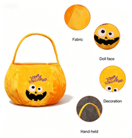 Promotion : Panier de décoration d'Halloween en forme de citrouille pour bonbons et friandises