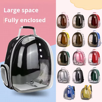 Sac à dos portable pour chats et chiens, forme capsule spatiale carrée, en tissu Oxford transparent, écologique, à double bandoulière