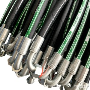 Ensemble de tuyaux haute pression en caoutchouc tressé avec fil d'acier, sur mesure, 6 10 1 2 noir, pour machines et véhicules d'ingénierie - Product Image 2