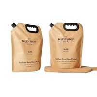 Sac de boisson personnalisé bec verseur recharge de shampoing boisson pochettes d'emballage liquide biodégradable écologique support en papier kraft pochette à bec