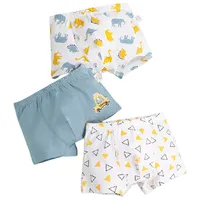 Custom Printed Breathable Cotton Spandex Panties Set for Kids Boys