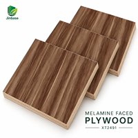 Contreplaqué recouvert de placage de chêne brun caramel Jinbase XT2491, qualité E0, 1220x2440mm, planches de bois de noyer, contreplaqué de construction 18mm