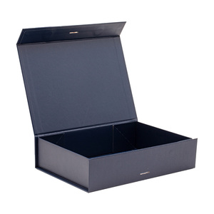 Luxury Folding Giftbox Classic Navy Blue Large Magnetic Presentation <b>Box</b> for Packing - Product Image 6