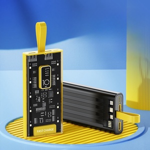 La maggior parte del prodotto di vendita in alibaba banche di potere trasparenti 20000mah 10000mah con il cavo incorporato 4 - Product Image 6