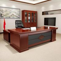 Bureau de direction convertible moderne en forme de L en bois massif de Guangdong