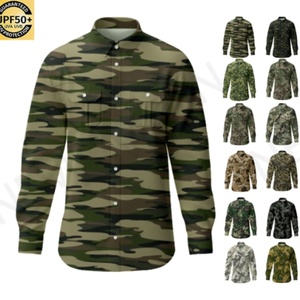 Vêtements de pêche pour hommes personnalisés, camouflage, manches longues, sublimation, anti-UV UPF 50, séchage rapide, respirant - Product Image 1