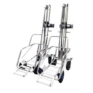 Tracteur électrique de transport de porcs à double vitesse avec treuil et chariot à porcs à châssis zingué pour ferme et abattoir - Product Image 3