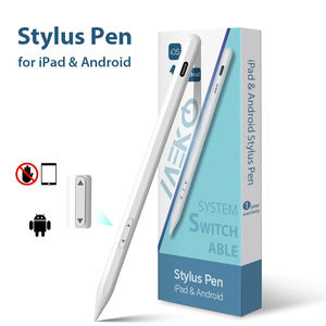 قلم ستايلس ثنائي الاستخدام بالجملة من المصنع مع شحن سريع ورفض لمس راحة اليد وشعار مخصص، قلم ستايلس 2 في 1 لأجهزة آيباد وأندرويد - Product Image 1