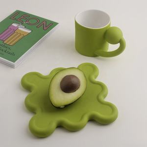 Taza <span class=keywords><strong>de</strong></span> café <span class=keywords><strong>de</strong></span> cerámica con platillo, juego <span class=keywords><strong>de</strong></span> tazas <span class=keywords><strong>de</strong></span> cerámica - Product Image 5