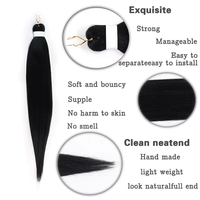 4X Cheveux à tresser pré-étirés 60 pouces, Extensions de cheveux synthétiques EZ pour tresses au crochet, Vente en gros pour femmes