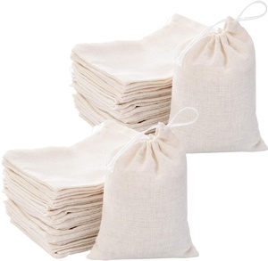 Sac à cordon personnalisé en coton et lin recyclable, emballage cadeau pour bijoux, rangement doux et réutilisable pour chaussettes et chaussures, marque NIEN - Product Image 1