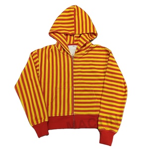OEM Cotton Anti-Wrinkle Character Pattern Fuzzy Striped Knit Embroidery Striped Hoodies Unisex - Product Image 1