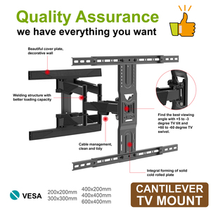 Charmount sản xuất bán buôn siêu dài chuyển động đầy đủ khung TV 32 ''-70'' xoay TV núi nghiêng + 5/-3 Max Vesa 400x400 - Product Image 2