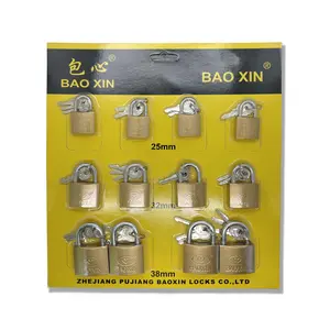 Baoxin Factory High Quality Reasonable Price Industrial Padlock Same Key Quality Golden Supplier Guard Security Padlock