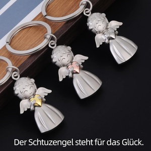 Porte-clés en forme d'ange gardien porte-bonheur avec pendentif cœur pour examen ou cadeau de <span class=keywords><strong>voiture</strong></span> pour femme, petite amie, collègues D 1275 - Product Image 2