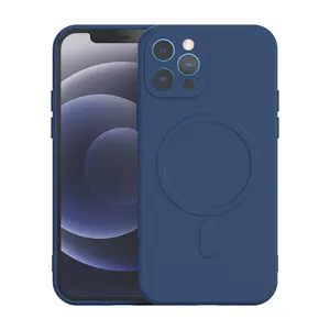 2024 gros magnétique doux coques de téléphone couverture silicone coque de téléphone pour iPhone 16 15 <span class=keywords><strong>14</strong></span> 11 12 13 Pro Max - Product Image 1