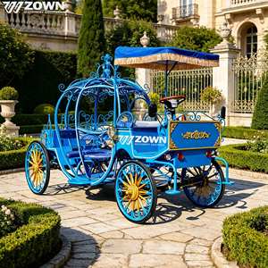 Chariot électrique Cendrillon en forme de citrouille, 4 roues, sans chevaux, avec éclairage LED, pour mariages, sites touristiques et parcs d'attractions - Product Image 1