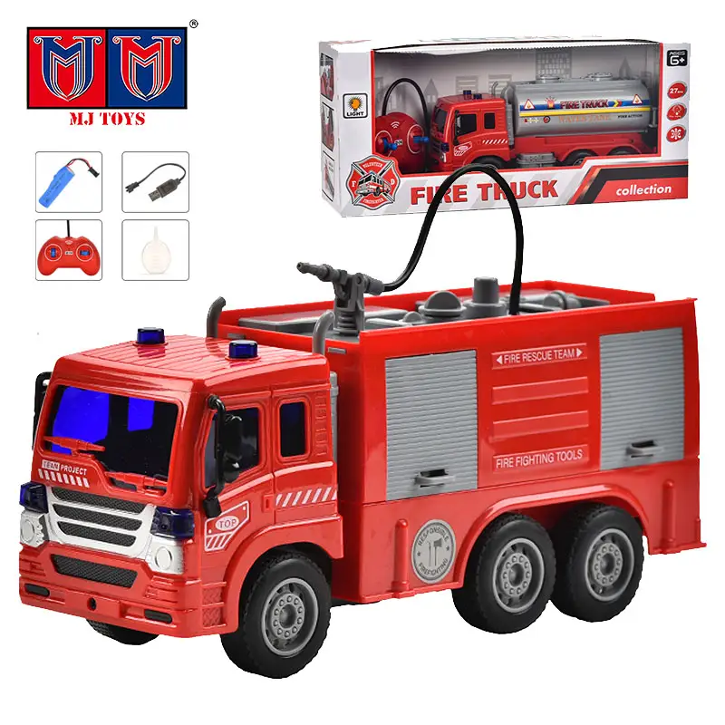 Simulatie Waterspray Afstandsbediening Spelen Speelgoed Rc Brandweerwagen Brandweerwagen Sprinkler Voertuig Voor Jongens