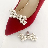 Vente directe usine – Nouveauté : Clips à chaussures en métal perlé, accessoires de décoration haut de gamme, bijoux décoratifs pour femmes, clip à chaussures 7