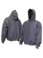 Sweat à capuche tricoté épais de haute qualité, coupe ample tendance, épaules tombantes, surdimensionné, personnalisé pour homme
