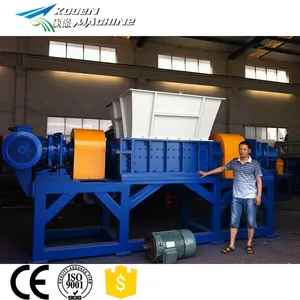 Waste Rubber Paper Plastic Recycling Crushing Cutting Shredder Machine