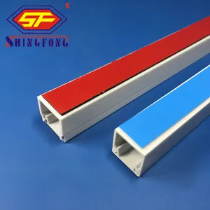 Self Adhesive PVC Trunking For Cabling 16x16 25x16 Cable Trunking Red Sticker